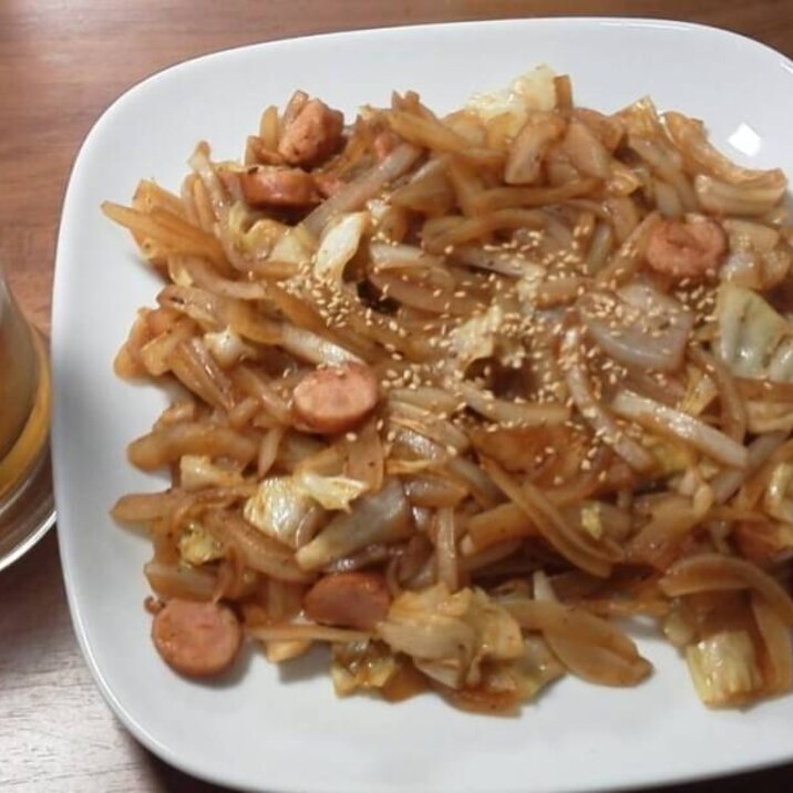 焼きそば風 ヘルシー野菜炒め!